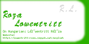 roza lowentritt business card